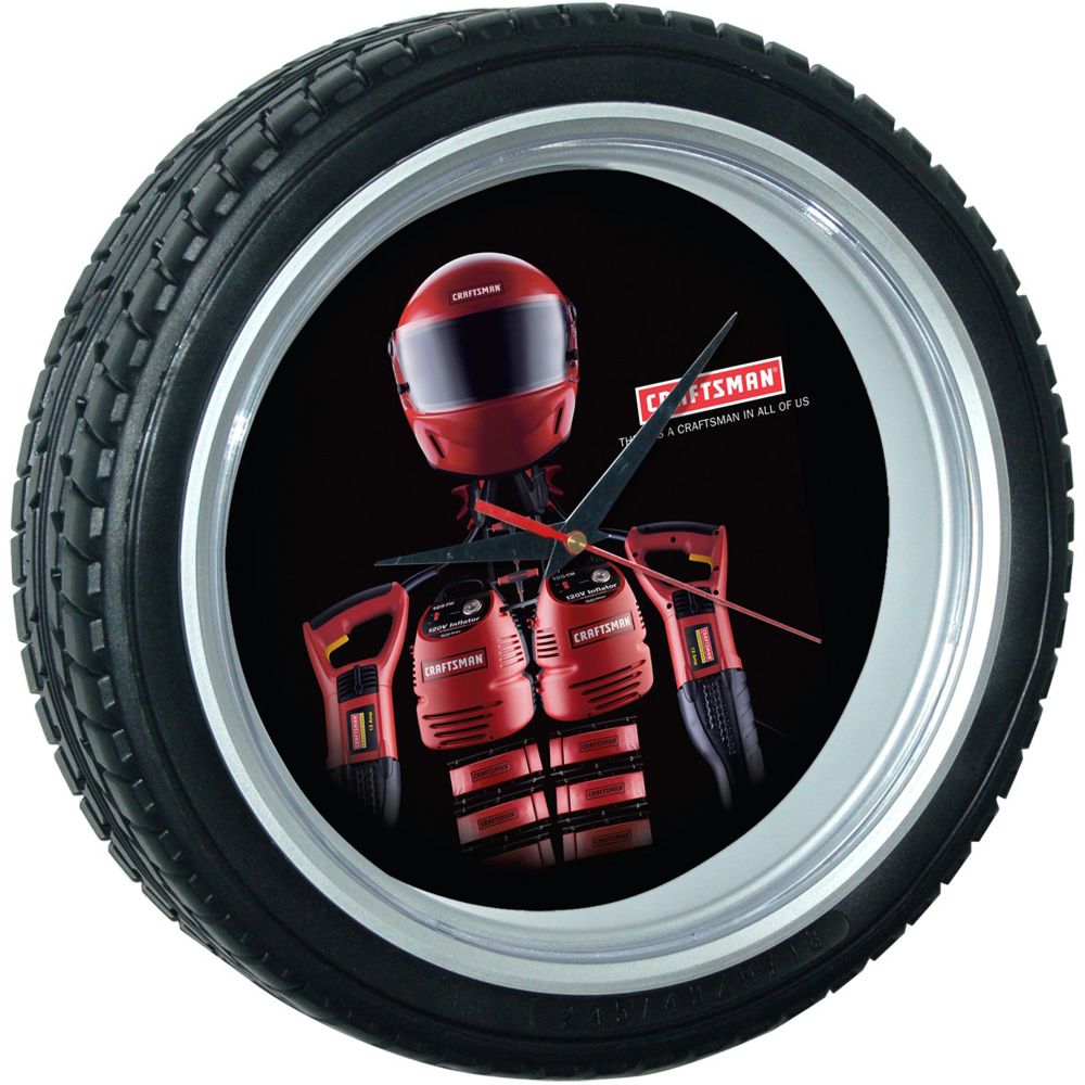 Craftsman Robot Tire Clock - No Neon