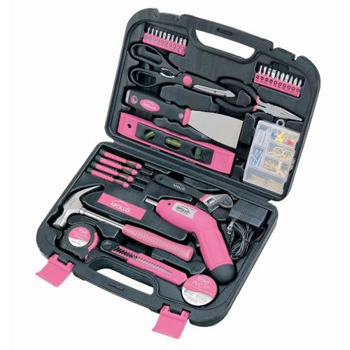 Apollo 135 pc. Pink Household Tool Set