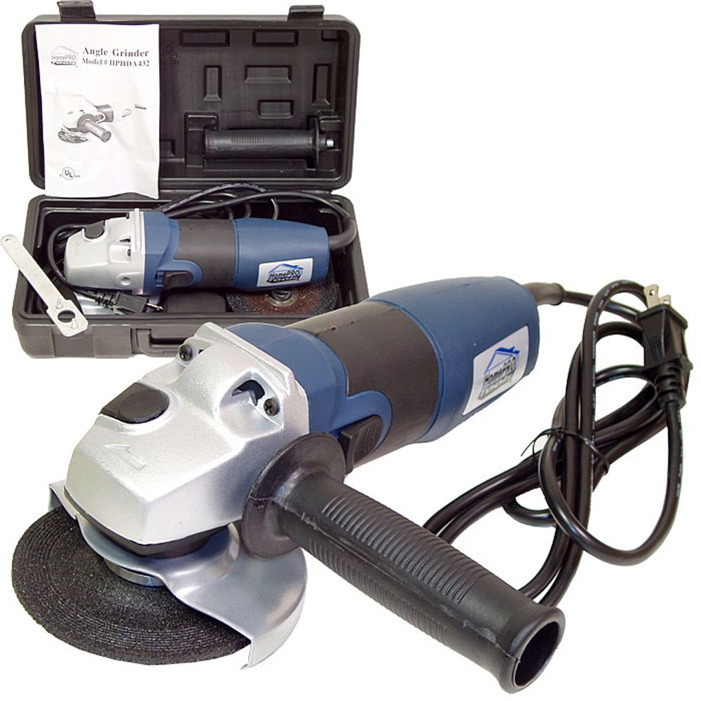 Trademark HPHDA432 110-volt 11,000 RPM Corded Power Tool Angle Grinder with Case