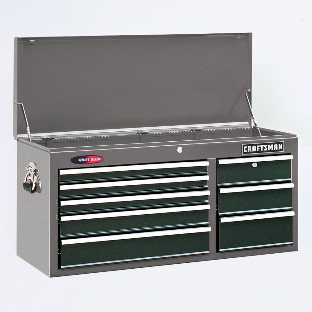 Craftsman 40" Wide 8-Drawer Quiet Glide&reg; Tool Chest - Platinum/Black