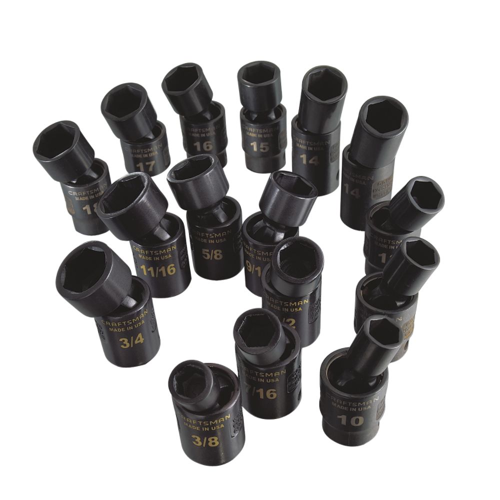 Craftsman 16 pc. Easy Read Swivel Impact Socket Set, 6 pt., 3/8 in. Dr. at Sears.com