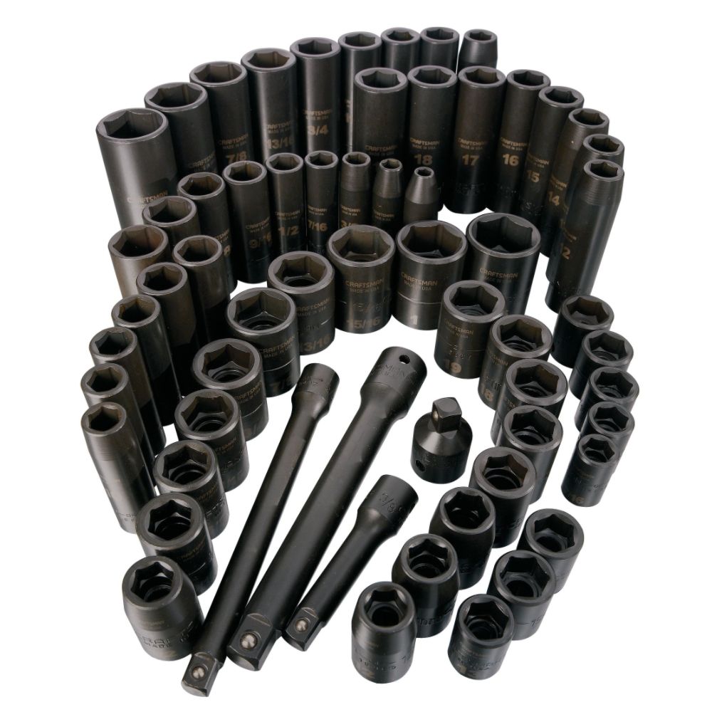 Craftsman 62 pc. Easy Read Impact Socket Set, 6 pt., 3/8 & 1/2 in. Dr. at Sears.com