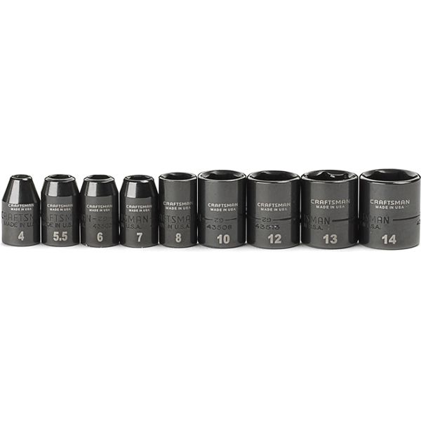 Craftsman 9pc Metric 1/4" LM Impact Socket Set