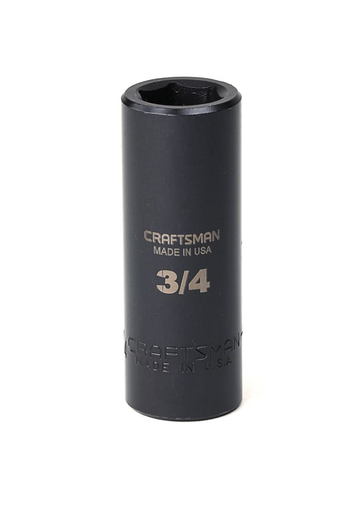 Craftsman 3/4-in Easy-to-Read Deep 6pt Impact Socket 1/2-in drive