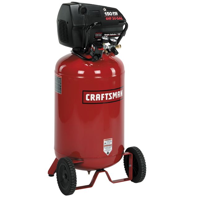 Craftsman 30 gal. Air Compressor, 6 hp, Vertical Tank, Oil Free Pump
