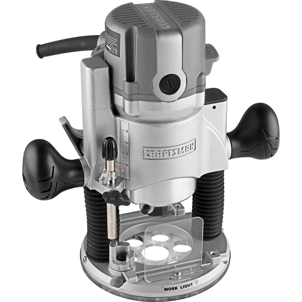 Craftsman 17540 9.5 amp 1-3/4 hp Corded Soft Start Plunge Base Router with LED Worklights