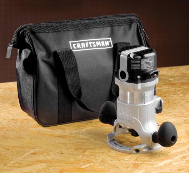 Craftsman 17542 11 amp 2 hp Corded Fixed Base Soft Start Router with...