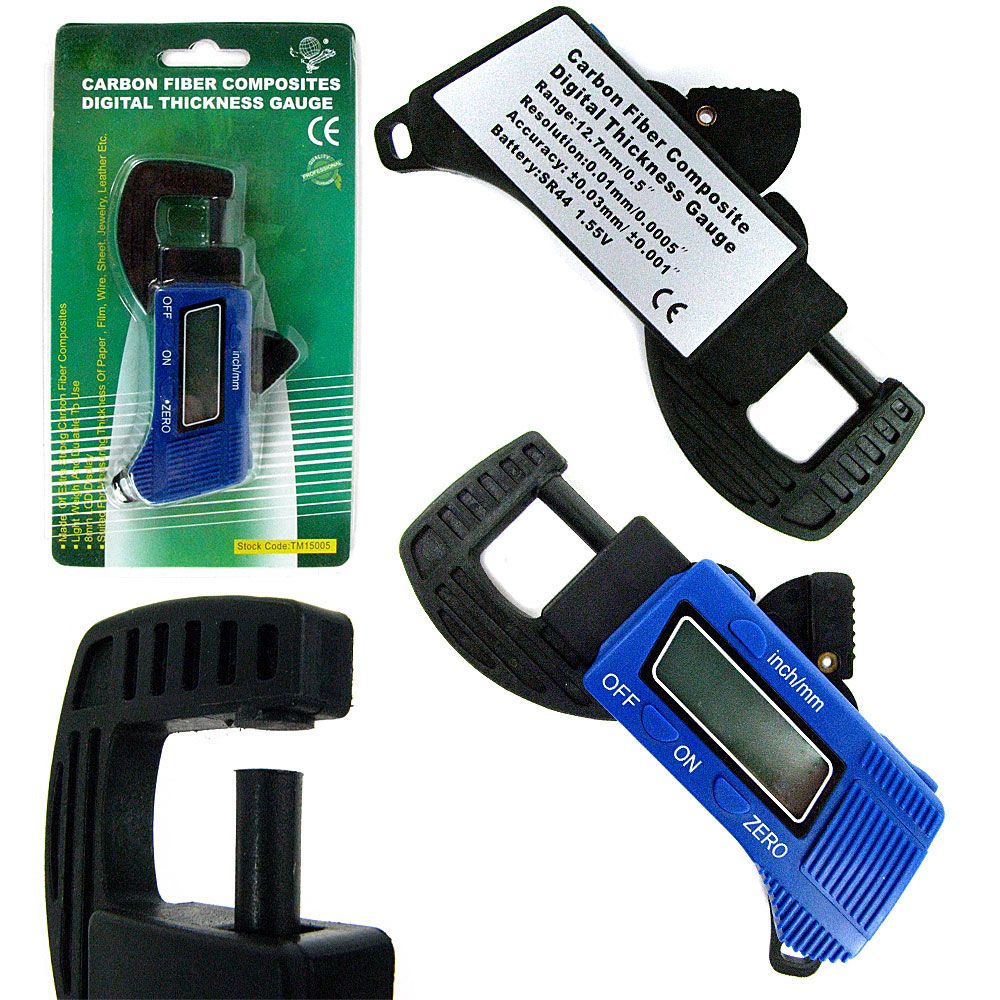 Trademark&nbsp; Digital Thickness Gauge Micrometers Calipers - Carbon Fiber