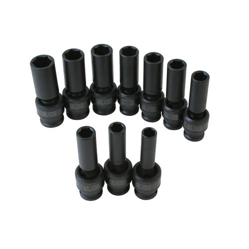Sunex&nbsp; 10 Piece 1/2'' Drive Deep Universal Metric Impact Socket Set