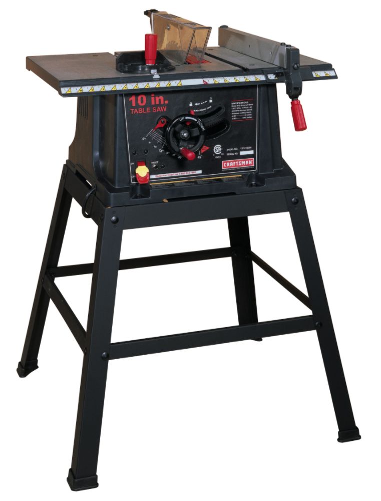 Craftsman 13 amp 10" Table Saw with Stand (21802)
