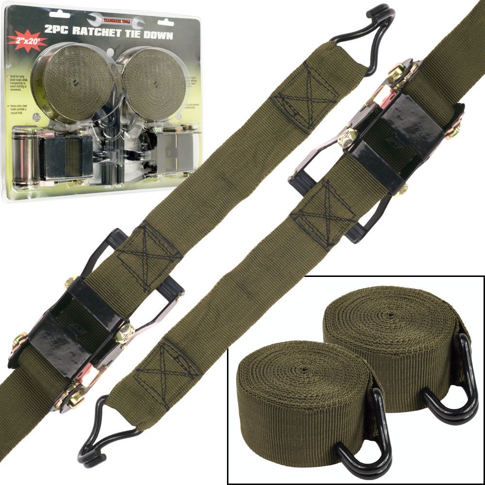 Trademark Tools Ratchet Tie Down Set 2 pc.