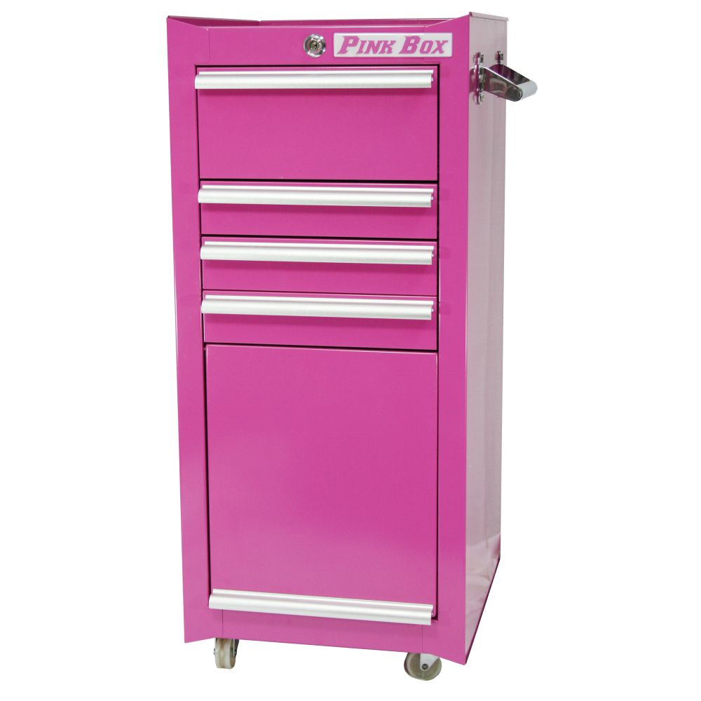 The Original Pink Box 18'' 4 Drawer Tool Cart
