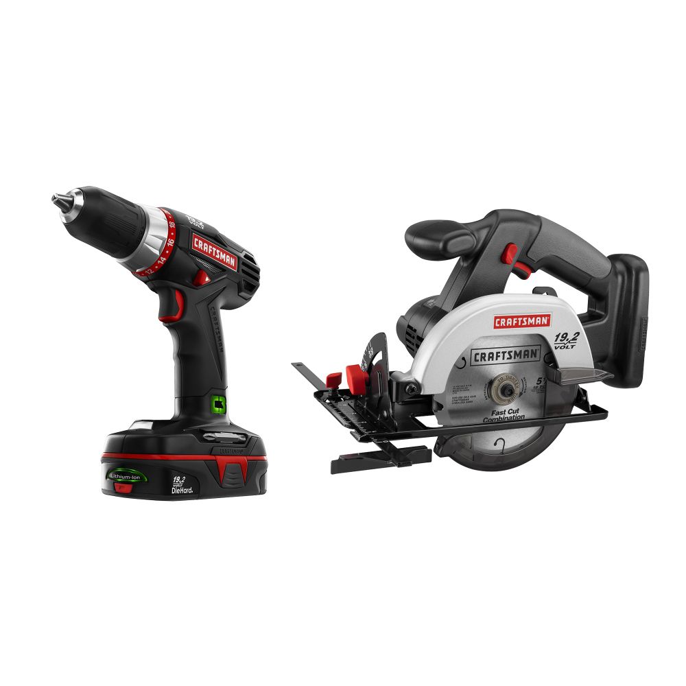 Craftsman 19.2 V Lithium-Ion Drill and Circular Saw Starter Kit