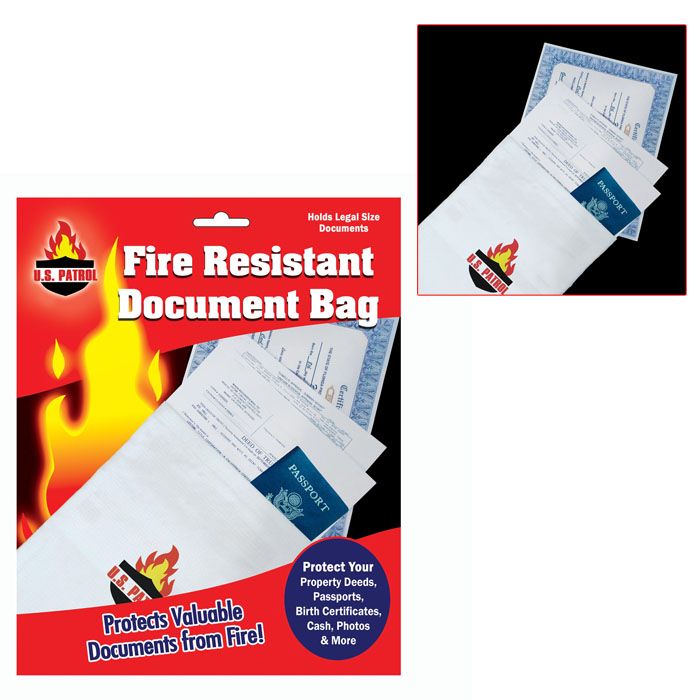 Fire Resistant Document Bag 9 inch by 14 inch