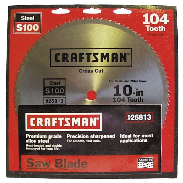 Craftsman 10 in. Saw Blade, Heat-Treated Steel - 104T at Sears.com