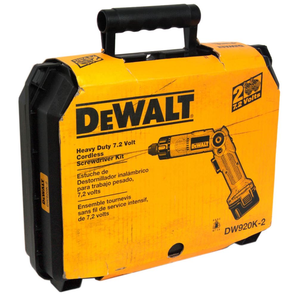 DeWalt Heavy Duty 7.2 Volt Cordless Screwdriver Kit, 1 each