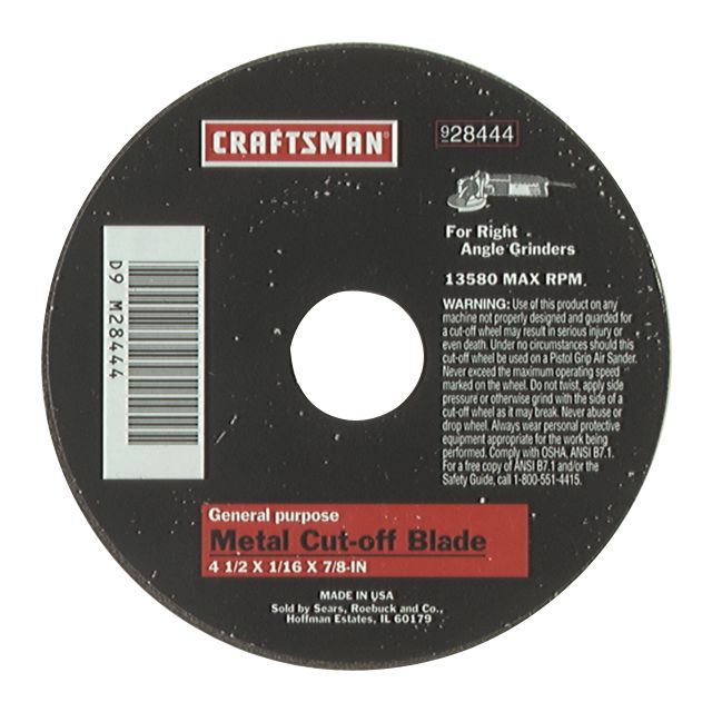 Craftsman 4-1/2 in. Grinding Wheel, 24 Grit Metal Working