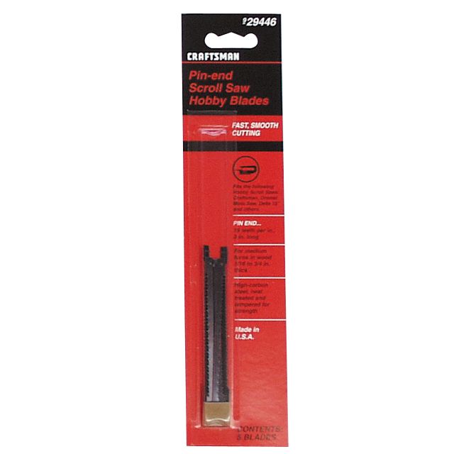 Craftsman 3 in. 15 tpi Pin End Scroll Saw Blade (Repl 26878) at Sears.com
