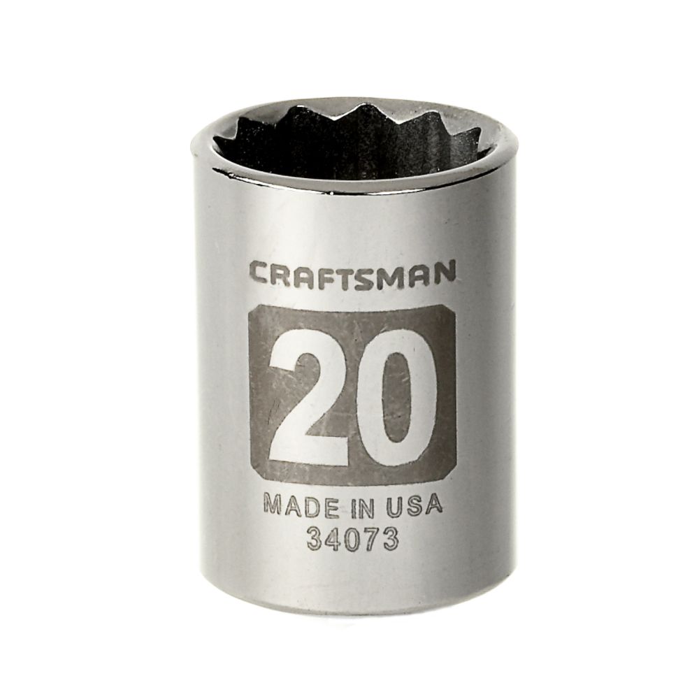 Craftsman 20mm Easy Read Socket, 12 pt. STD, 1/2 in. drive