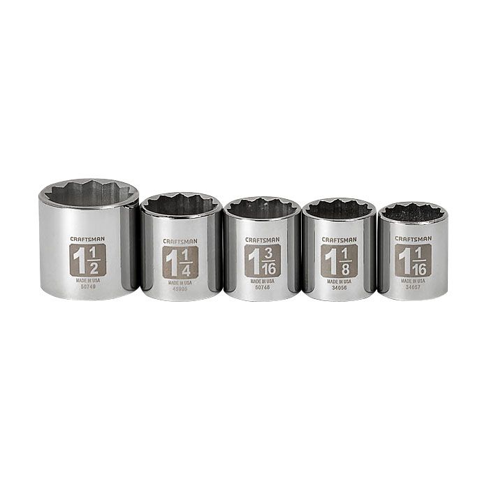 Craftsman 5 pc. Standard 12 pt. 1/2 in. dr. Easy-to-Read Socket Accessory Set at Sears.com