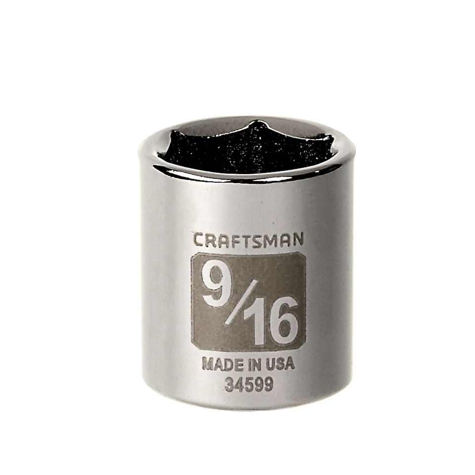Craftsman 9/16 in. Easy-To-Read Socket, 6 pt. STD, 1/4 in.