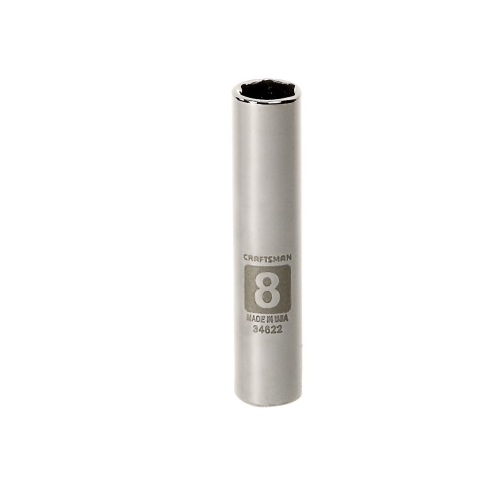 Craftsman 8mm Easy-To-Read Socket, 6 pt. Deep, 1/4 in. drive