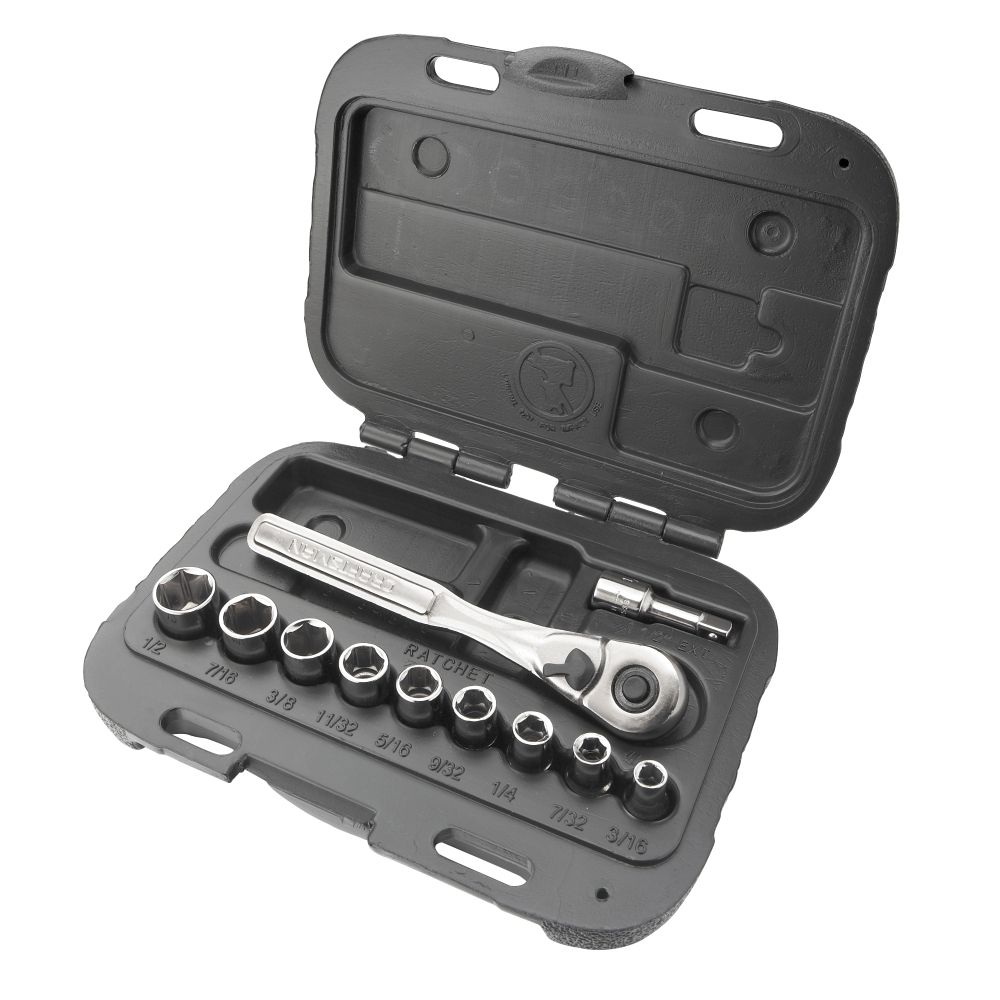 11 pc. 6 pt. Standard 1/4 in.Socket Wrench Set