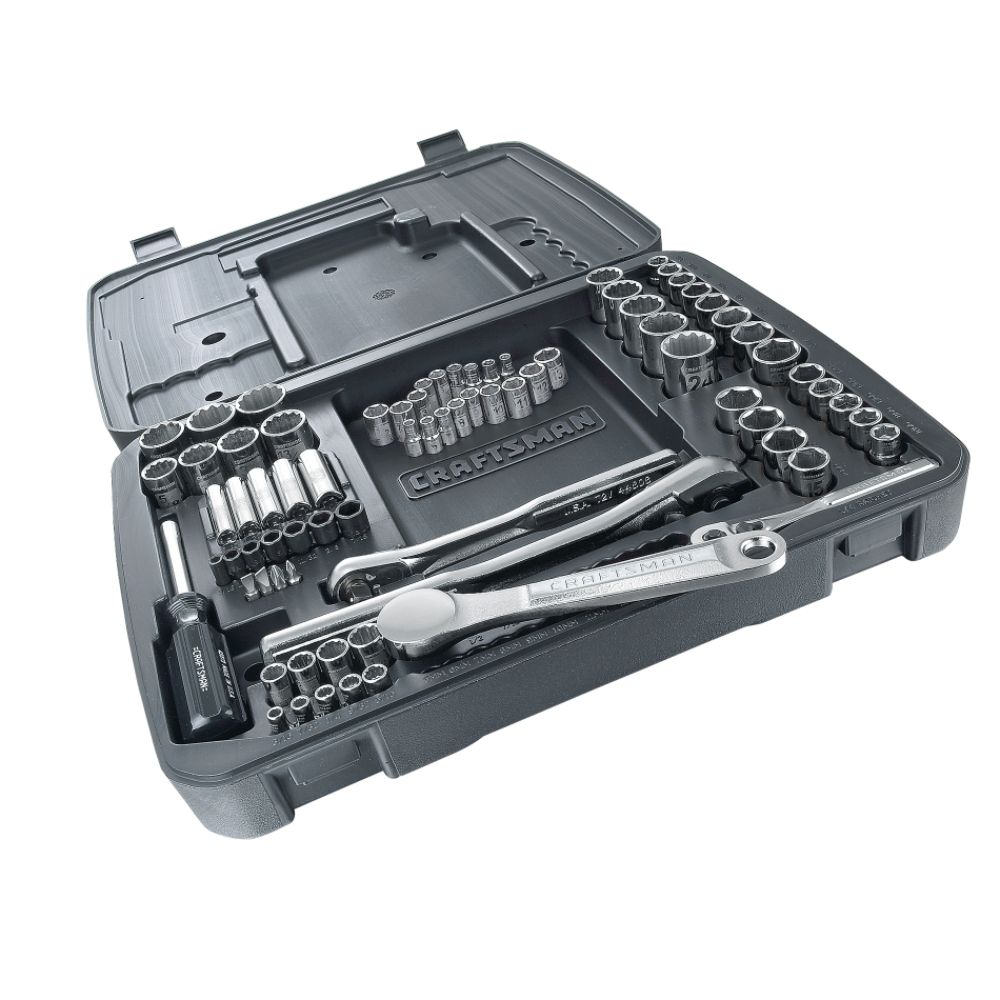 Craftsman 77 pc. Easy-To-Read Mechanics Tool Set with Cap Wrench