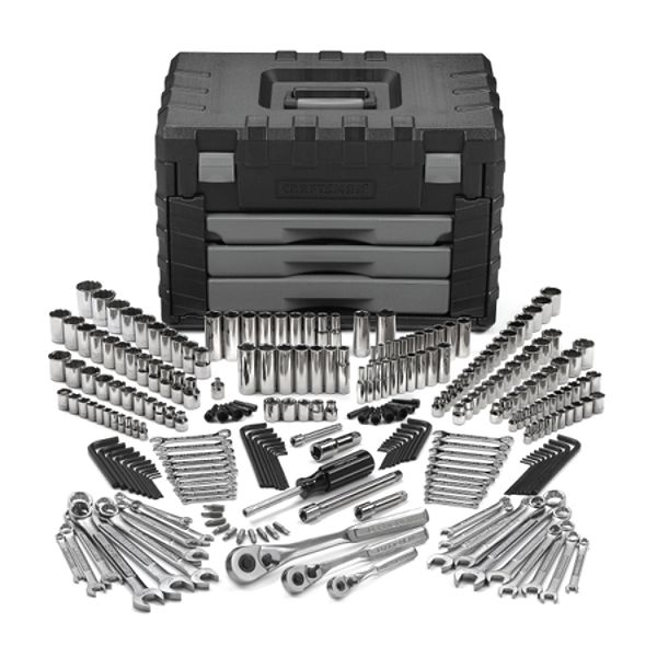 Craftsman 260 pc. Mechanics Tool Set with 3-Drawer Flip-Top Blow Mold Chest 