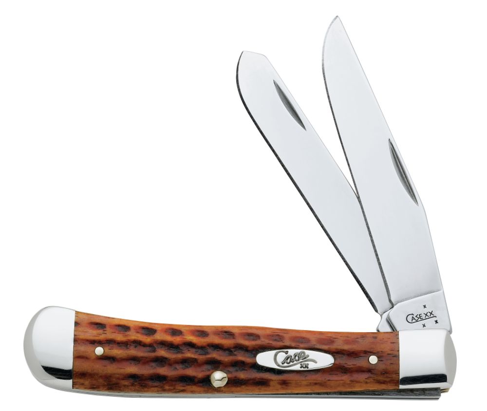Case Cutlery Trapper Knife - Pocket Worn Harvest Orange Handle
