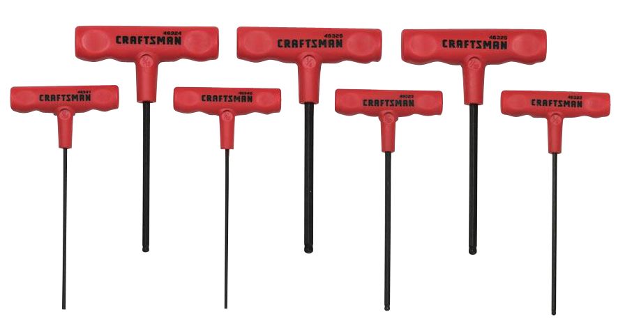 Craftsman 7 pc. Standard T-Handle Ball End Hex Key Set at Kmart.com