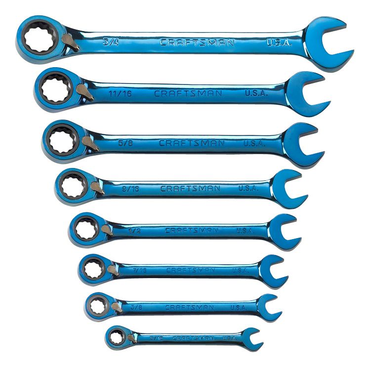 Craftsman 8 pc. Titanium Reversible Ratcheting Wrench Set, SAE