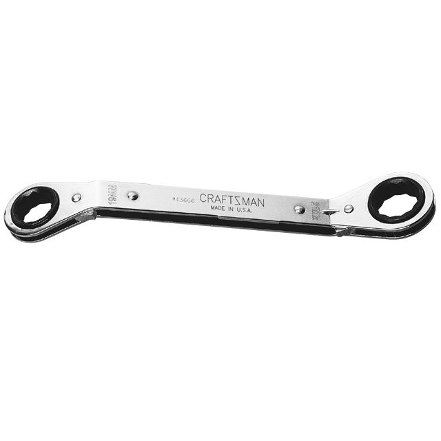 Craftsman 3/8 x 7/16 in. Wrench, Offset Ratchet Box End