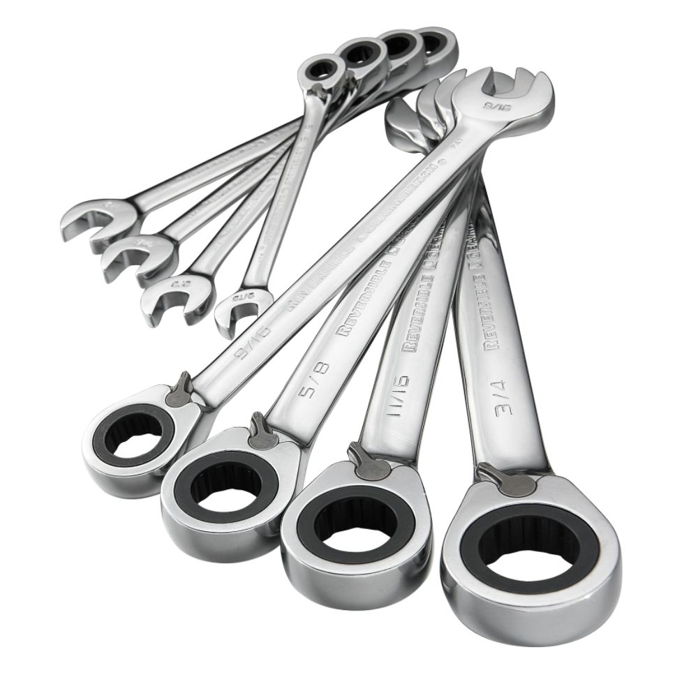 GearWrench 8 pc. Standard Full Polish Reversible Ratcheting Combination Wrench Set at Sears.com