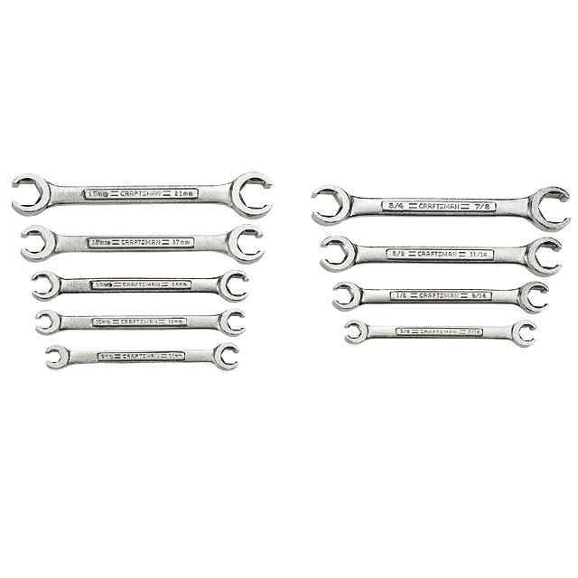 Craftsman 9 pc. Standard and Metric Flare Nut Wrench Set at Sears.com