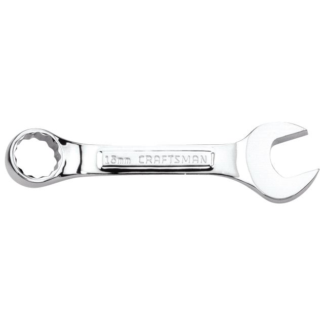 Craftsman Professional 15mm Full Polish Stubby Wrench, 12 pt. Combination