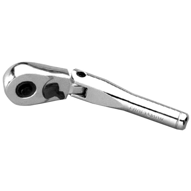 Craftsman 3/8 in. Drive Full Polish Stubby Flex Head Quick Release Teardrop ...