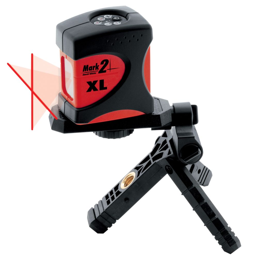 David White Mark 2 XL Interior/Exterior Self-Leveling Laser Cross Level