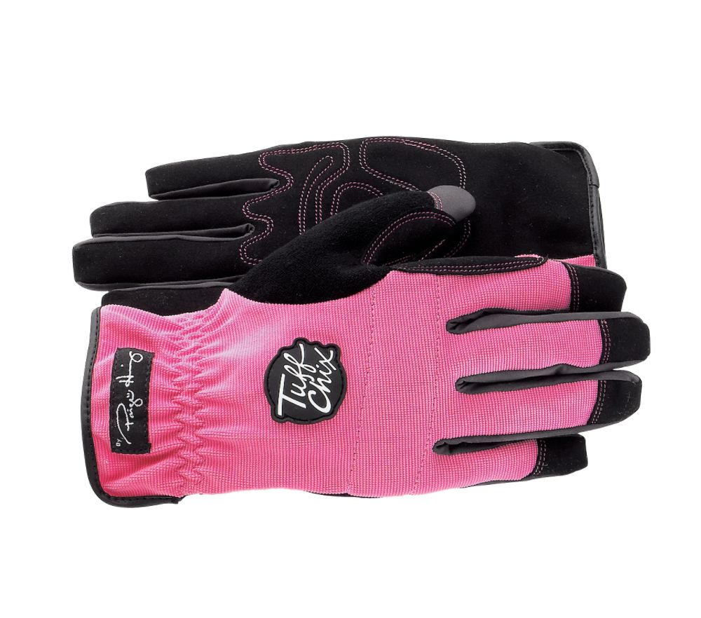 Ironclad TuffChix Landscapers Work Gloves, Pink/Black Large
