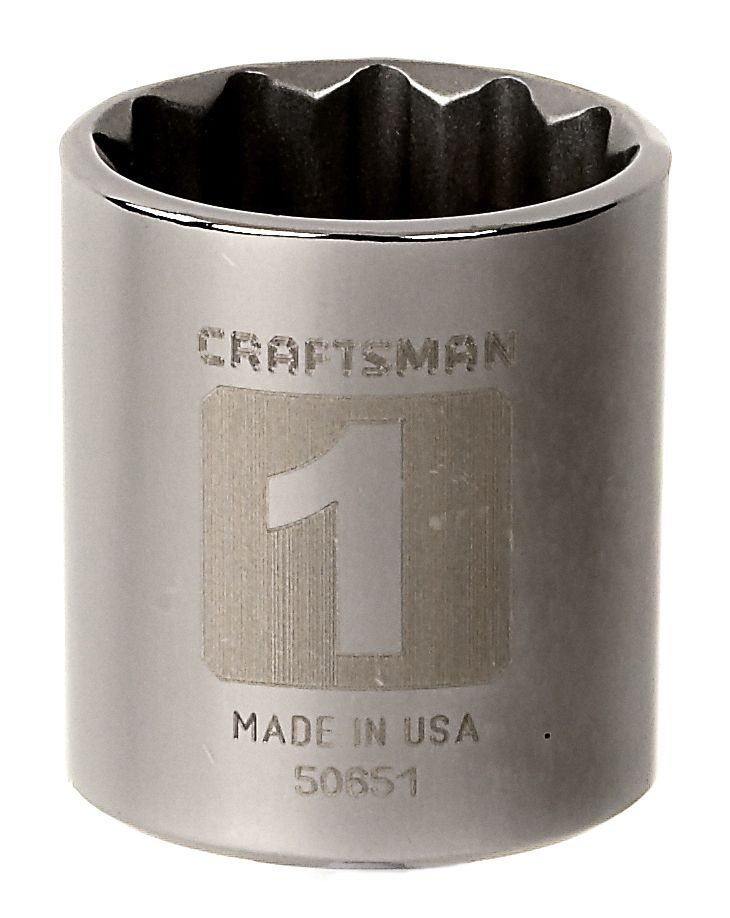 1 in. Easy-To-Read Socket, 12 pt., 3/8 in. drive