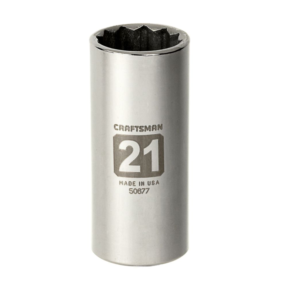 21mm Easy-To-Read Socket, 12 pt. Deep, 3/8 in. drive