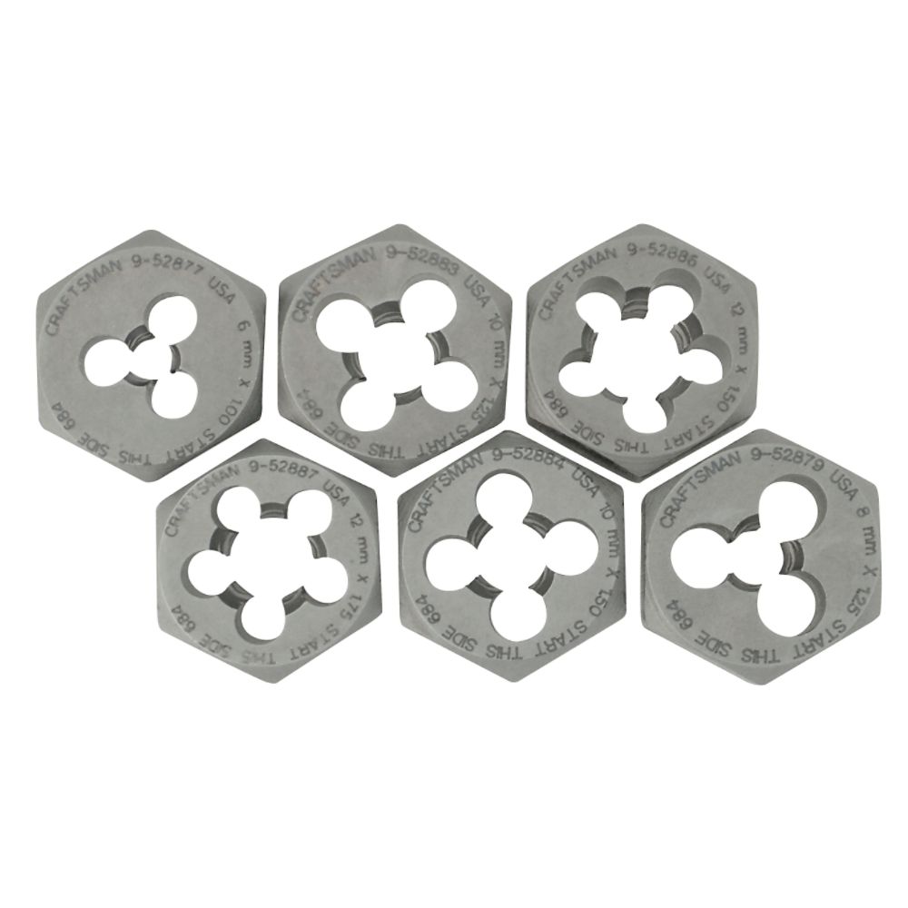6 pc. Hex Die Set, Metric