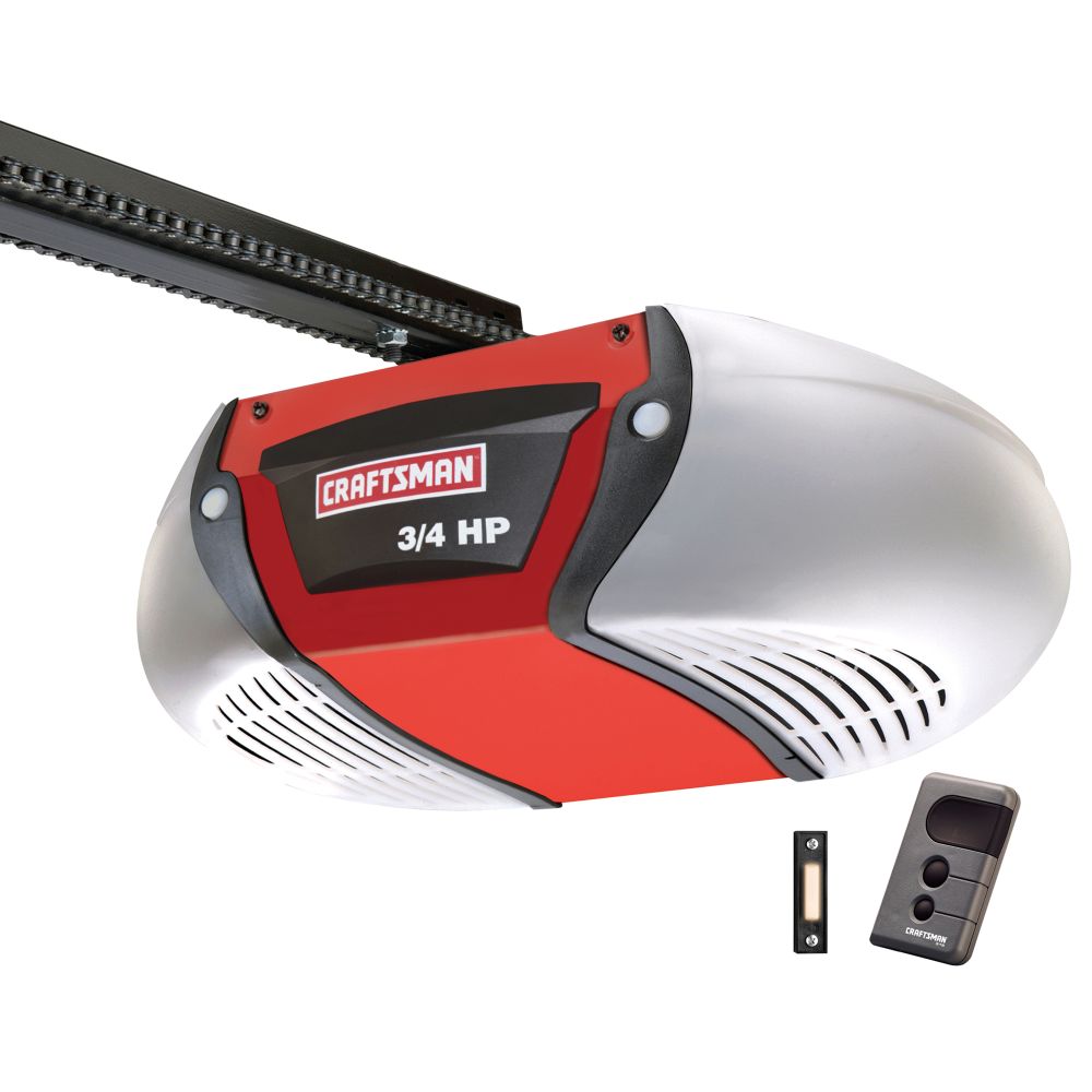 Craftsman 3/4 HP Chain Drive Garage Door Opener with Dual Lights