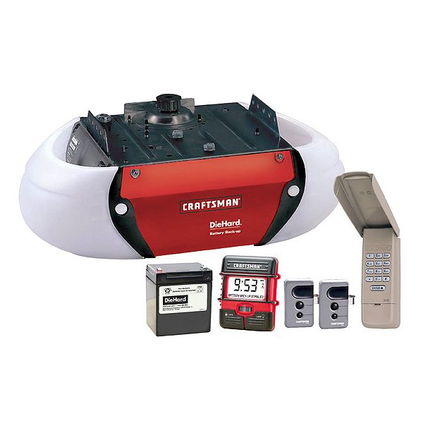 Craftsman Garage Door Opener System 3/4 hp Belt Drive, Die Hard Battery Back-Up 