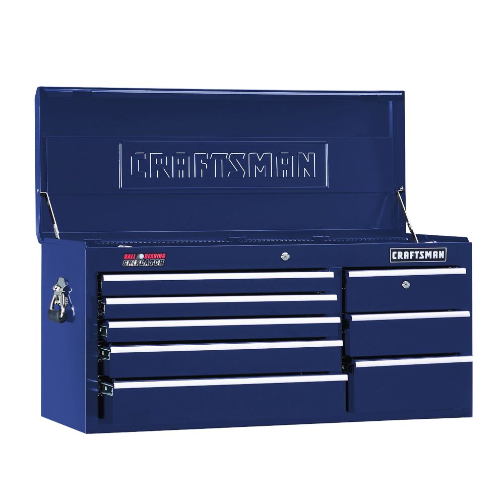 Craftsman 40" Wide 8-Drawer Ball-Bearing GRIPLATCH&reg; Top Chest - Midnight Blue at Sears.com