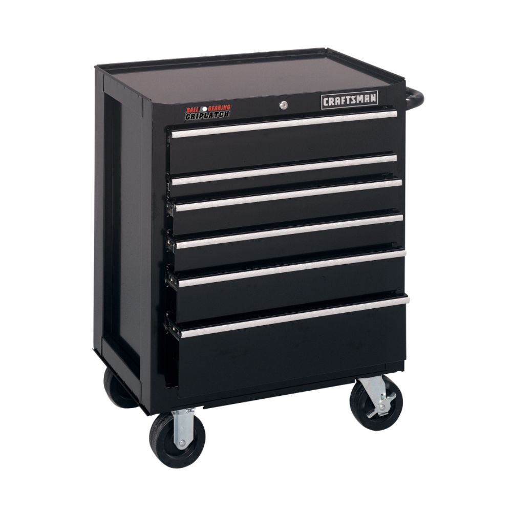 Craftsman 26" Wide 6-Drawer Ball-Bearing GRIPLATCH&reg; Bottom Chest -Black at Kmart.com