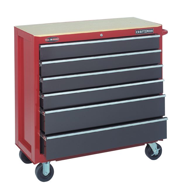Craftsman 40-1/4" 6-Drawer Ball-Bearing Mobile Tool Cart