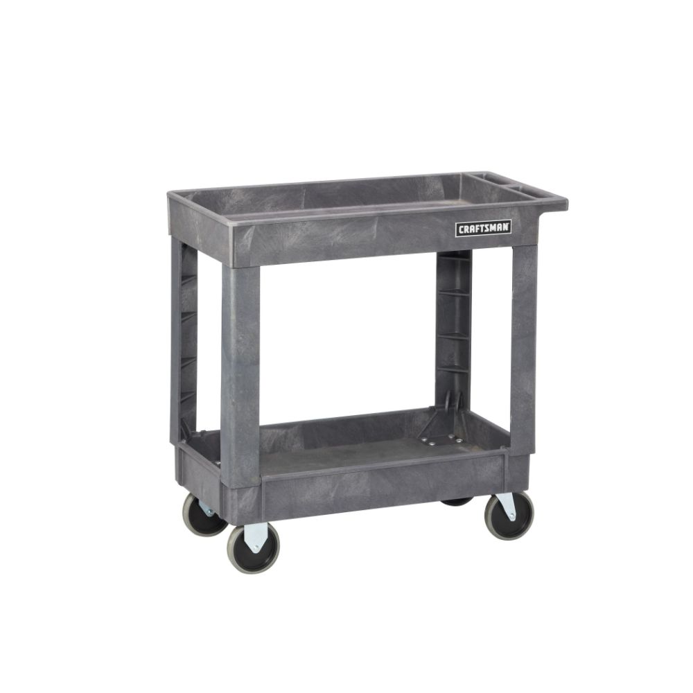 Craftsman 34-1/2" 2-Shelf Heavy-Duty Plastic Utility Cart at Kmart.com