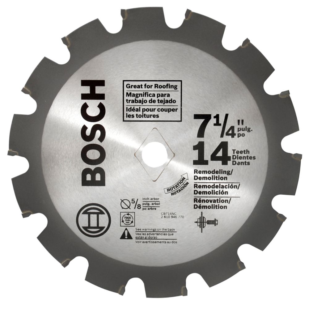Bosch 7-1/4 in. 14T Dyanite&trade; C-2 Carbide Circular Saw Blade