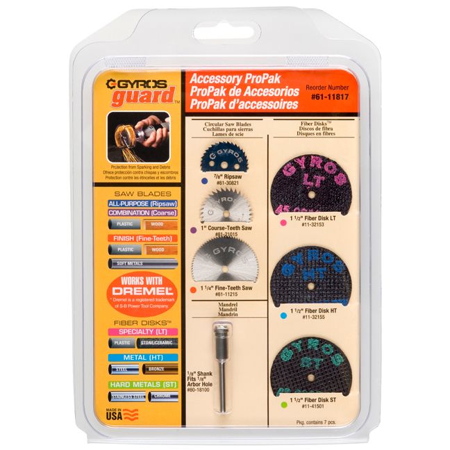 Gyros 61-11817 Cutting Wheels Rotary Tool (Dremel Type) Accessory ProPak - 7 Pc. Set at Kmart.com